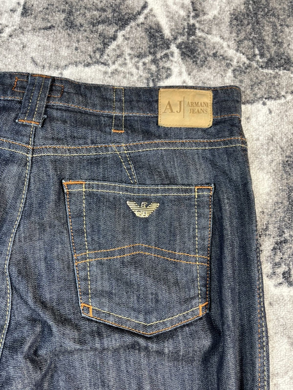 Armani Armani Jeans AJ Metal Logo Indigo Denim Jeans Size US 30 / EU 46 - 12 Thumbnail