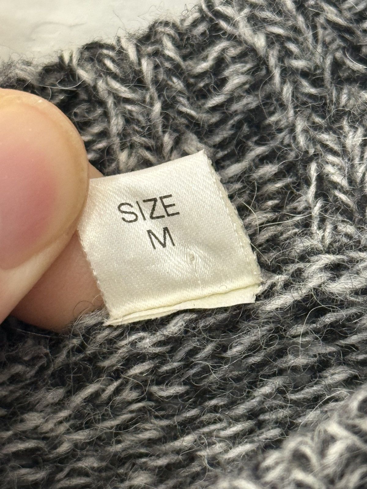 Diesel Black and gray Diesel deconstructed Alpaca knit sweater Size US M / EU 48-50 / 2 - 5 Thumbnail