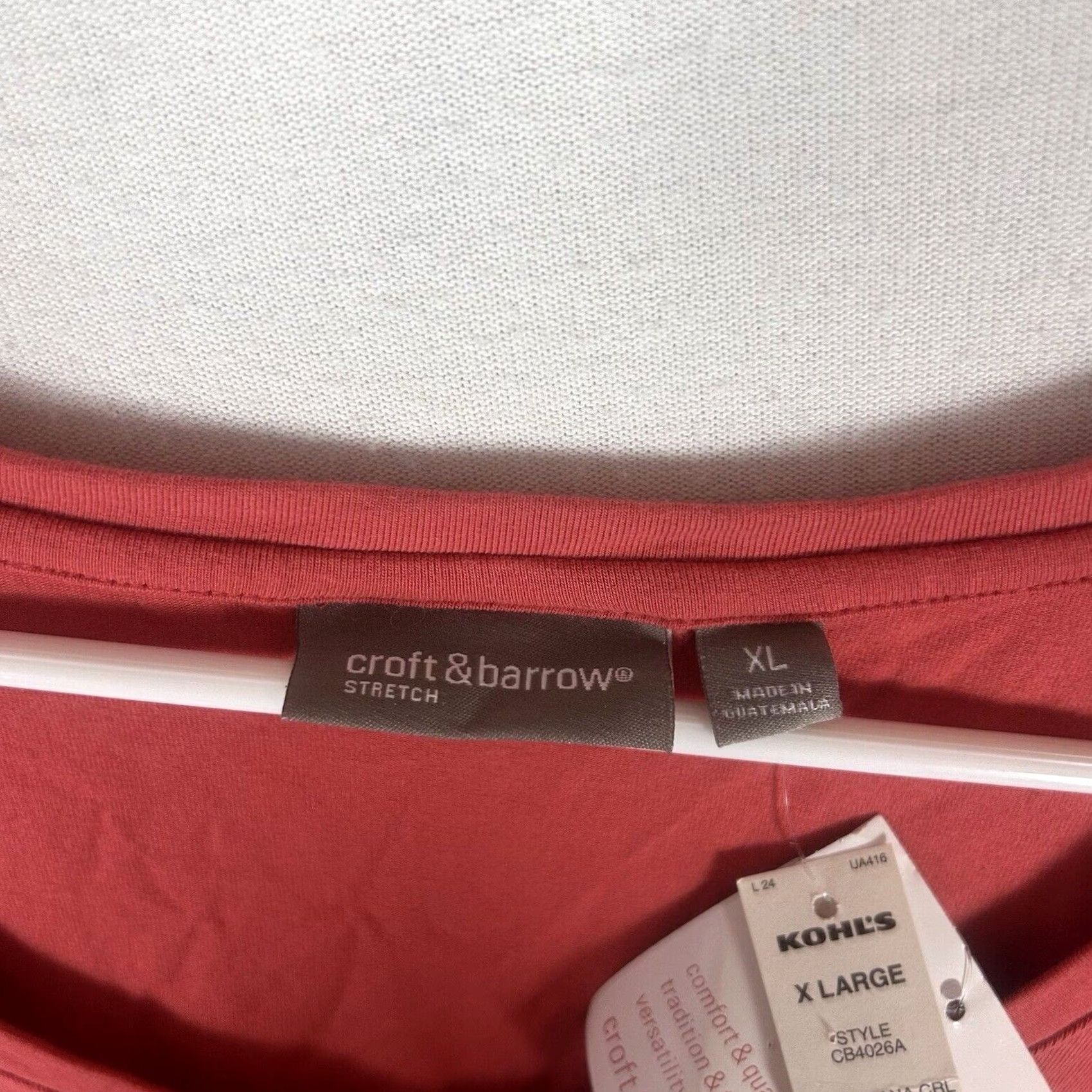 Croft & Barrow Croft & Barrow Womens XL T-Shirt Long Sleeve Solid Stretch NWT Orange Size XL / US 12-14 / IT 48-50 - 6 Thumbnail