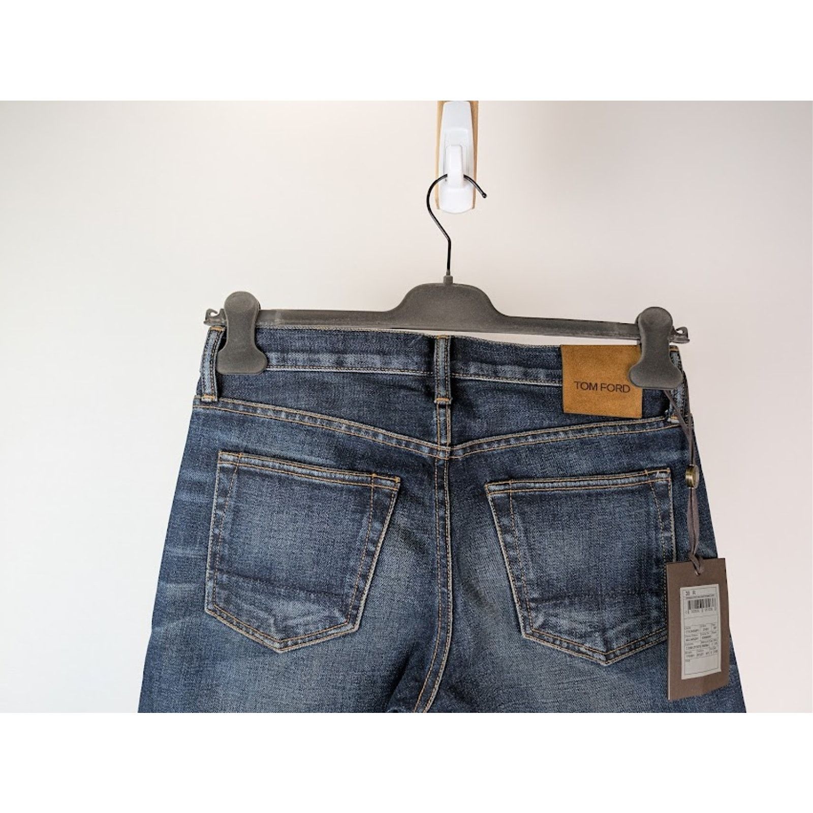 Tom Ford o1rshd1 Japanese Selvedge Slim-Fit Denim Jeans in Navy Blue Size US 32 / EU 48 - 13 Thumbnail
