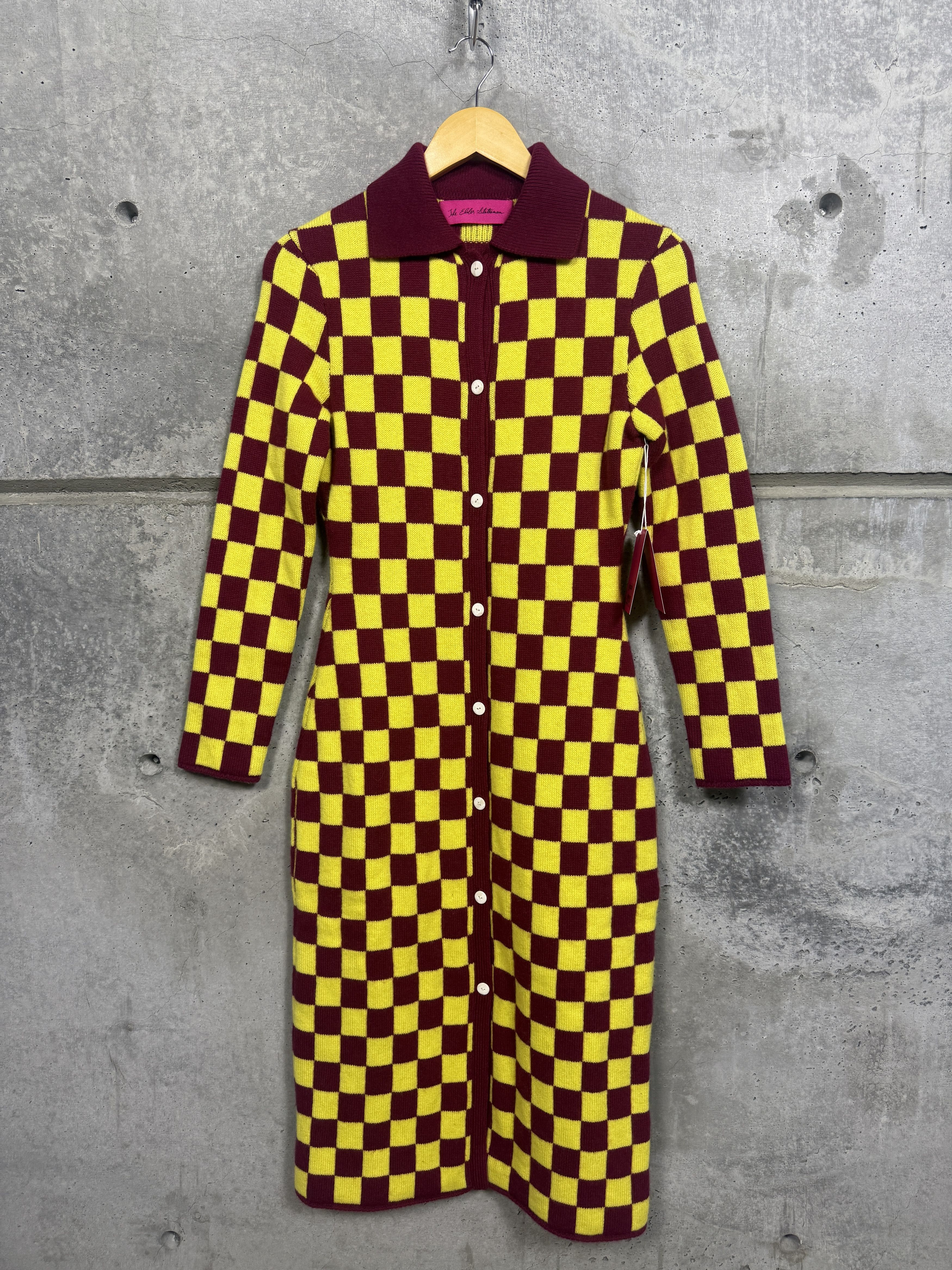 The Elder Statesman $1730 The Elder Statesman Checkered Button Dress Size XS / US 0-2 / IT 36-38 - 6 Thumbnail