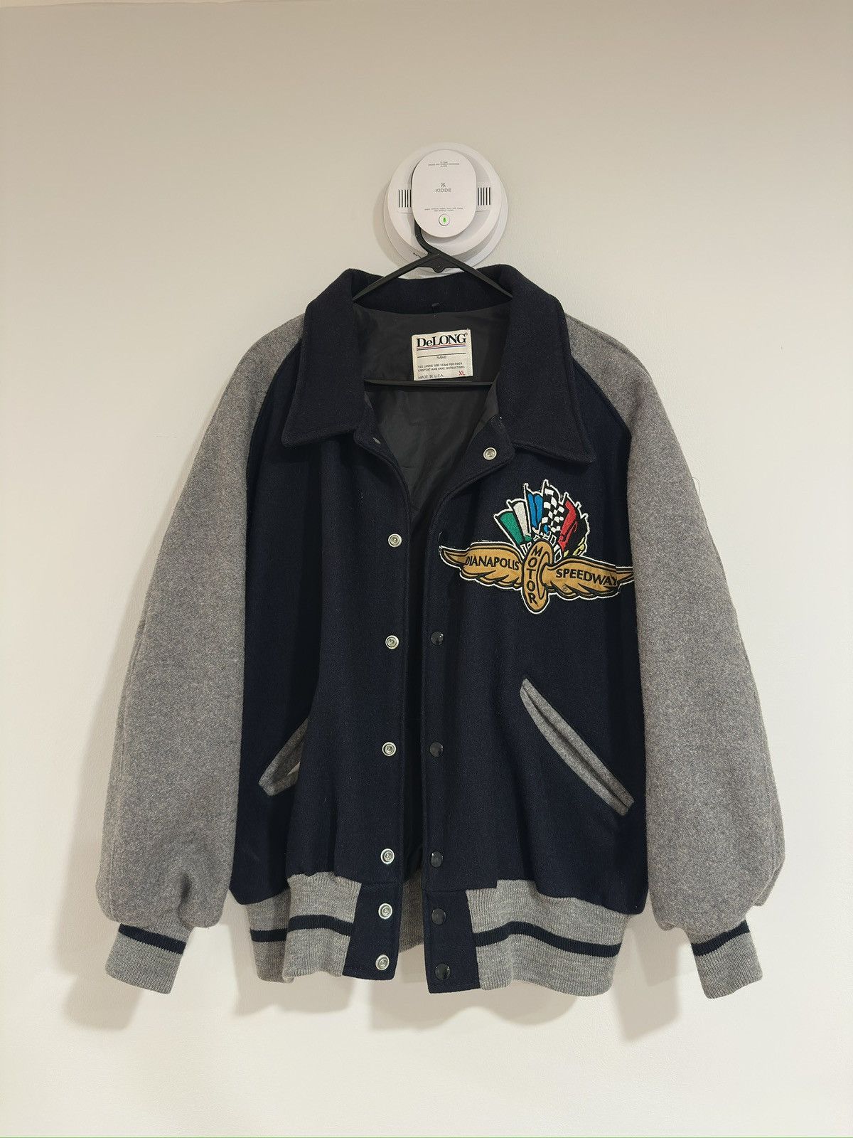 Delong Varsity Jacket / Vintage Streetwear Size US XL / EU 56 / 4 - 1 Thumbnail