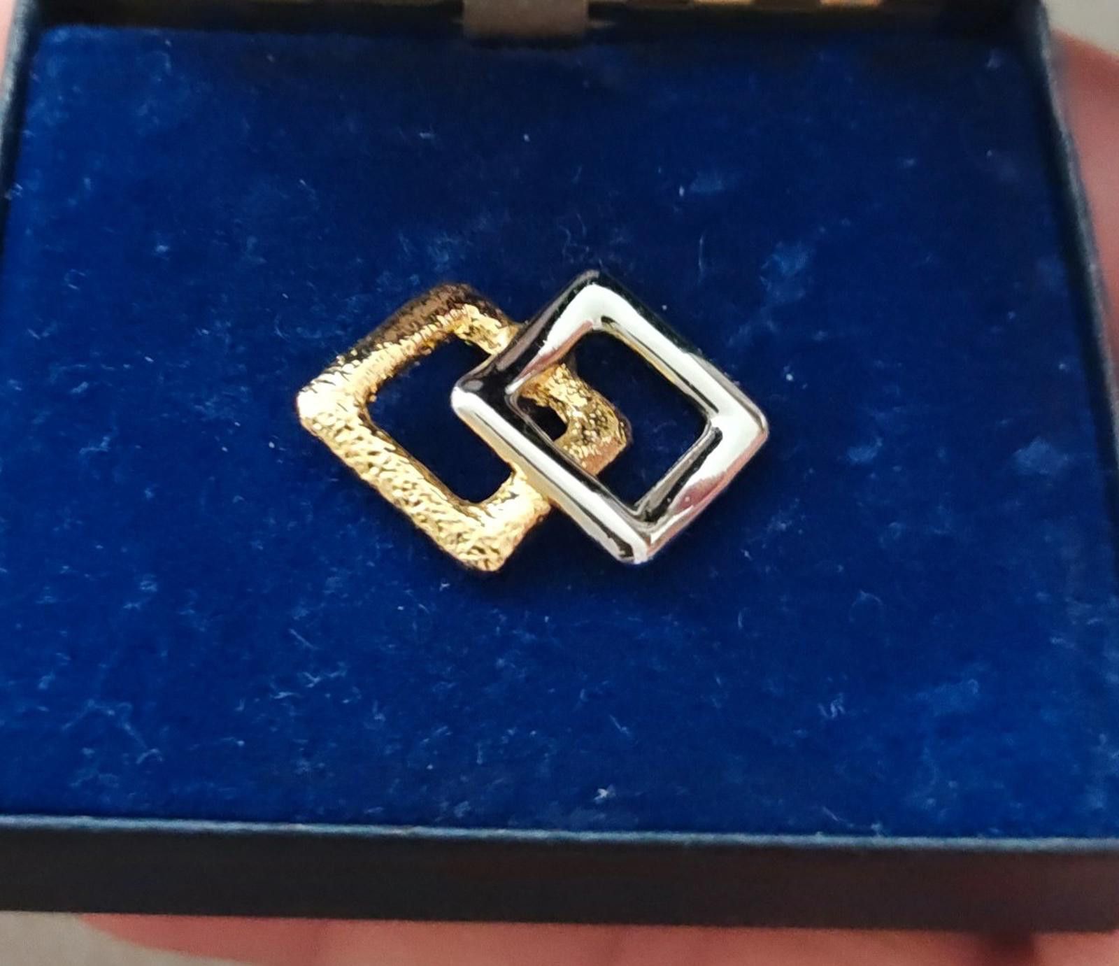 Other 1960s Swank Abstract Link Style Two Tone Textured Tie Tack Size ONE SIZE - 3 Thumbnail