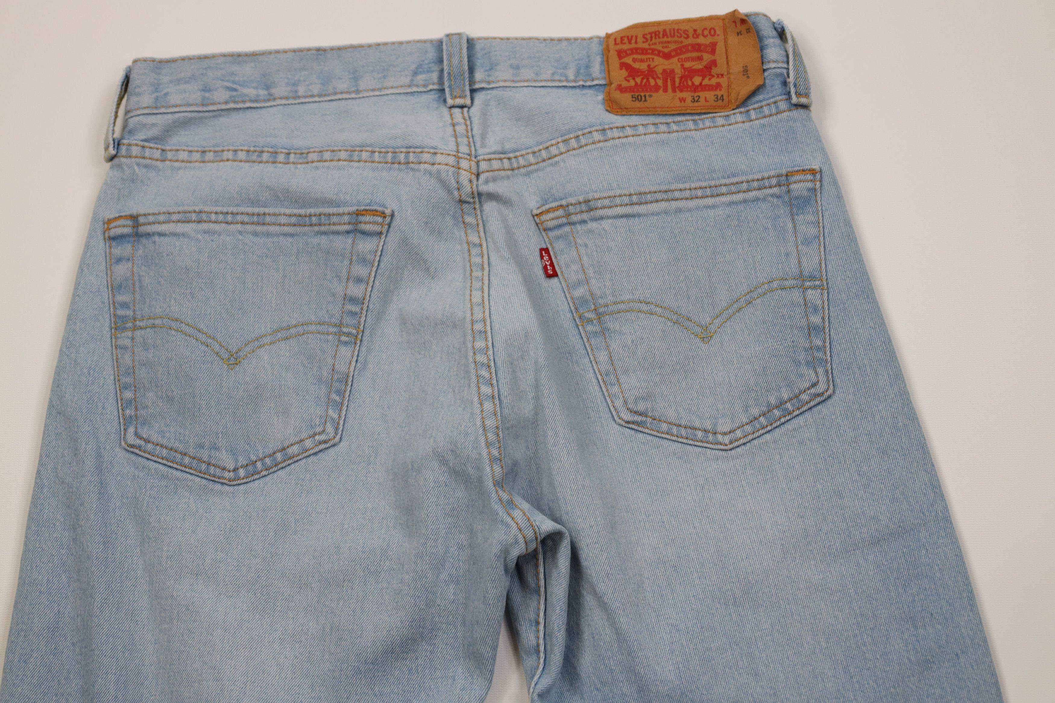 Levi's Vintage Y2K Levis 501xx Custom Cut Off Original Fit Jeans Size US 32 / EU 48 - 11 Thumbnail