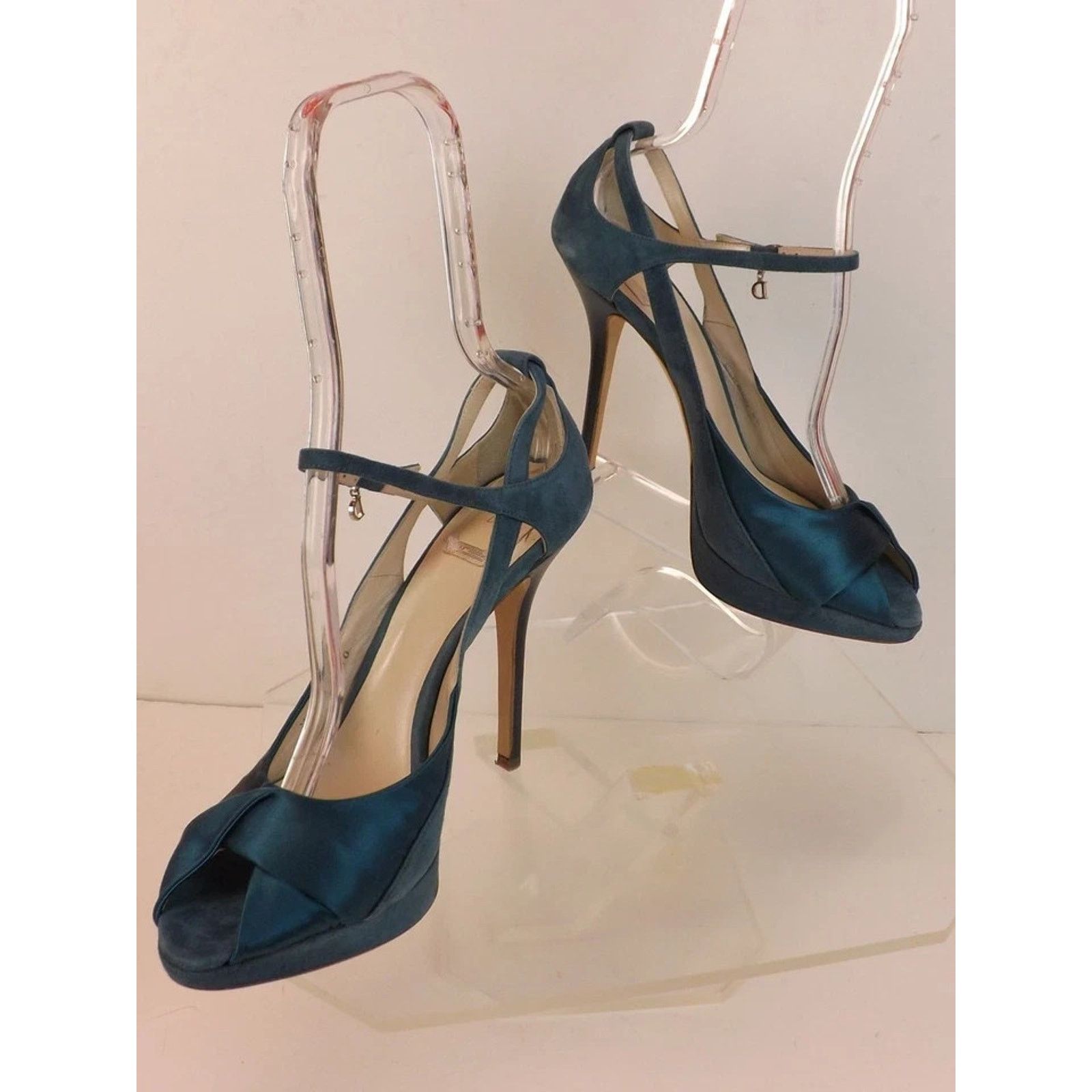 Dior NIB DIOR GREEN SUEDE TWIST SATIN MARY JANE PUMPS 39 $640 ITA Size US 9 / IT 39 - 6 Thumbnail