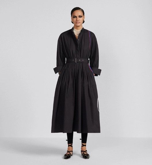 Dior o1w1db10824 Mid-Length Shirt Dress in Black Size S / US 4 / IT 40 - 4 Thumbnail