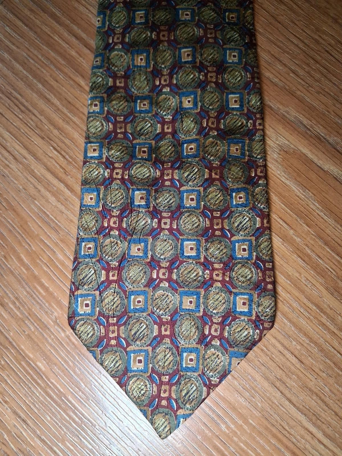 Ermenegildo Zegna Ermenegildo Zegna Silk Tie Red Geometric Made in Italy Wide Size ONE SIZE - 1 Thumbnail