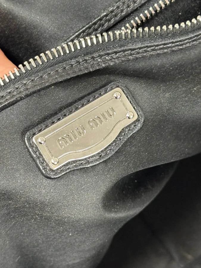 Miu Miu Miu Miu Black Burgundy Leather Bowling Bag Size ONE SIZE - 13 Thumbnail