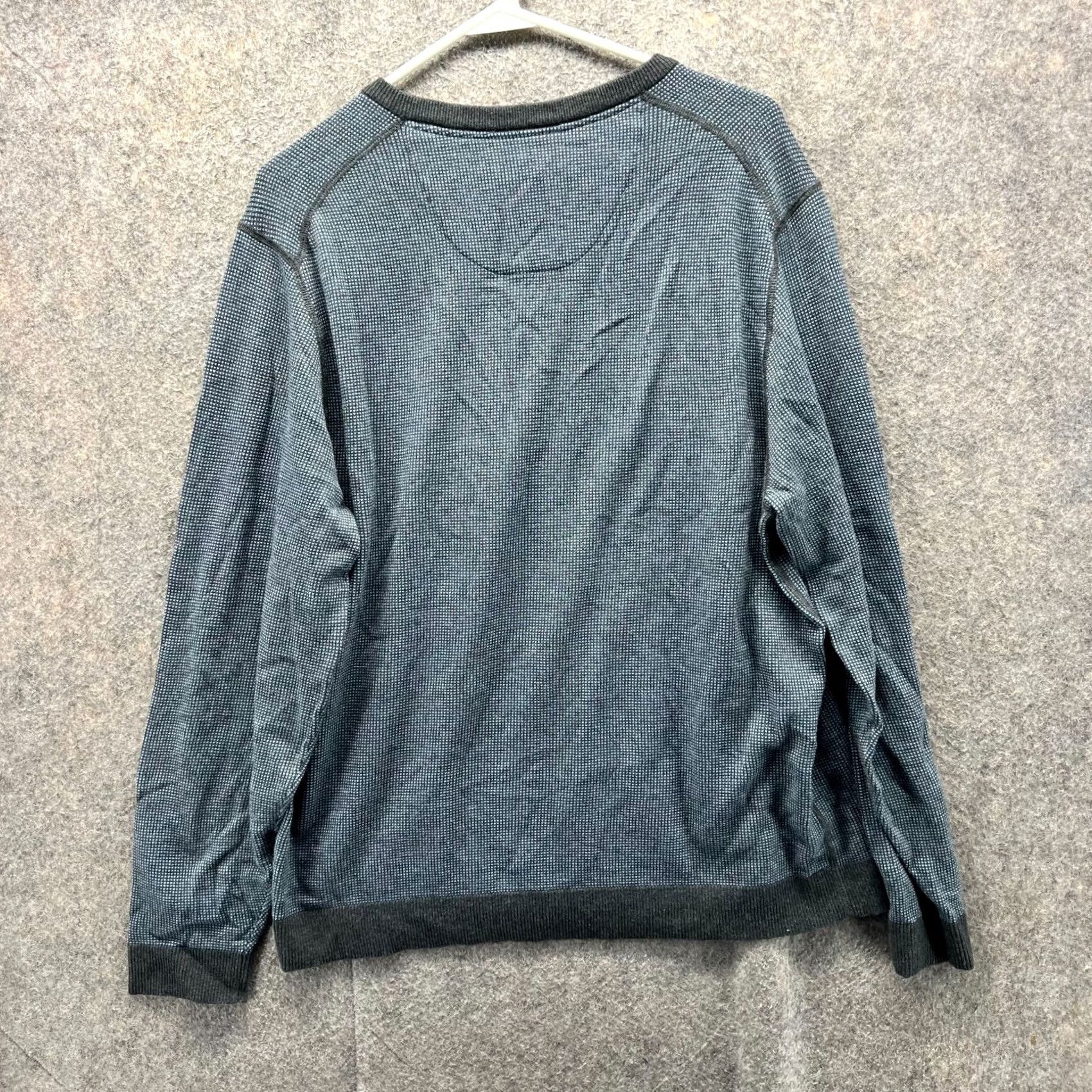 Tommy Bahama VINTAGE Tommy Bahama Sweater Mens Medium Blue Fleece Island Zone Waffle Knit V Neck Shirt Size US M / EU 48-50 / 2 - 2 Thumbnail