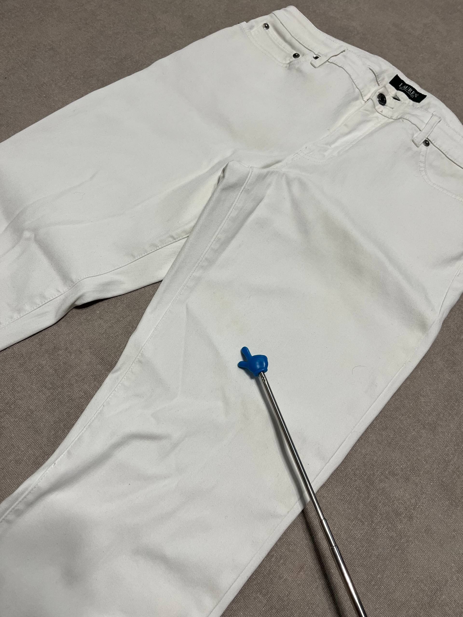 Polo Ralph Lauren Ralph Lauren White Rare Slim Fit Jeans LRL Polo Womens Size 34" / US 12 / IT 48 - 4 Thumbnail
