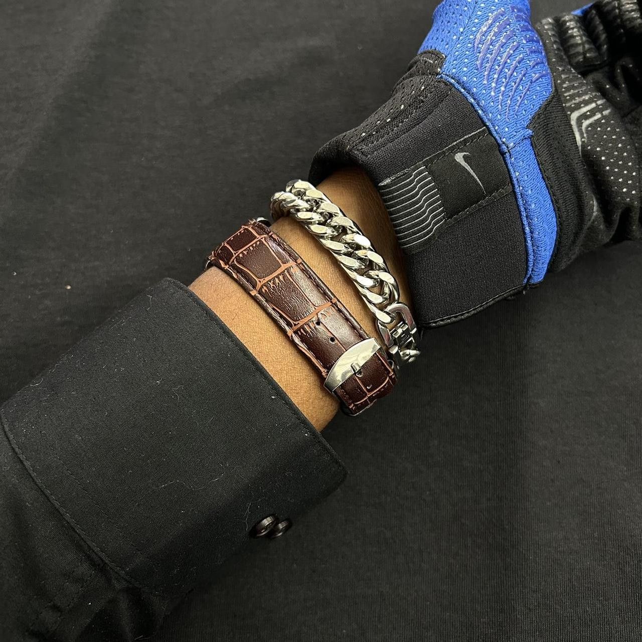 Vintage Vintage 2000s style Brown Rectangular Quartz Leather Watch Size ONE SIZE - 6 Thumbnail