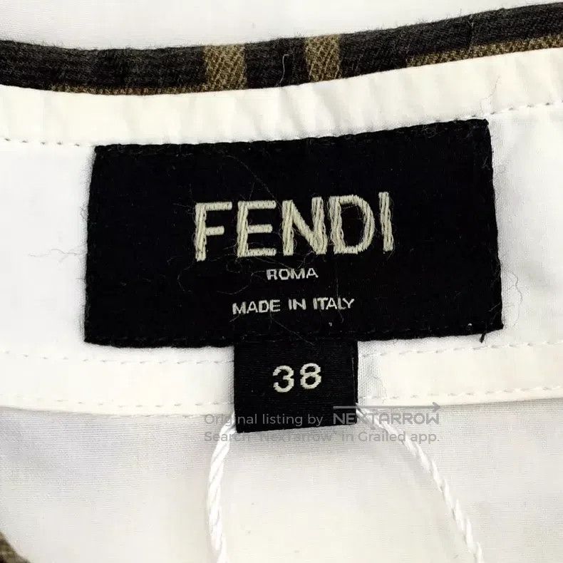 Fendi Fendi size 38 White Collar Monogram Cotton Lapel Single Bre Size US S / EU 44-46 / 1 - 5 Thumbnail