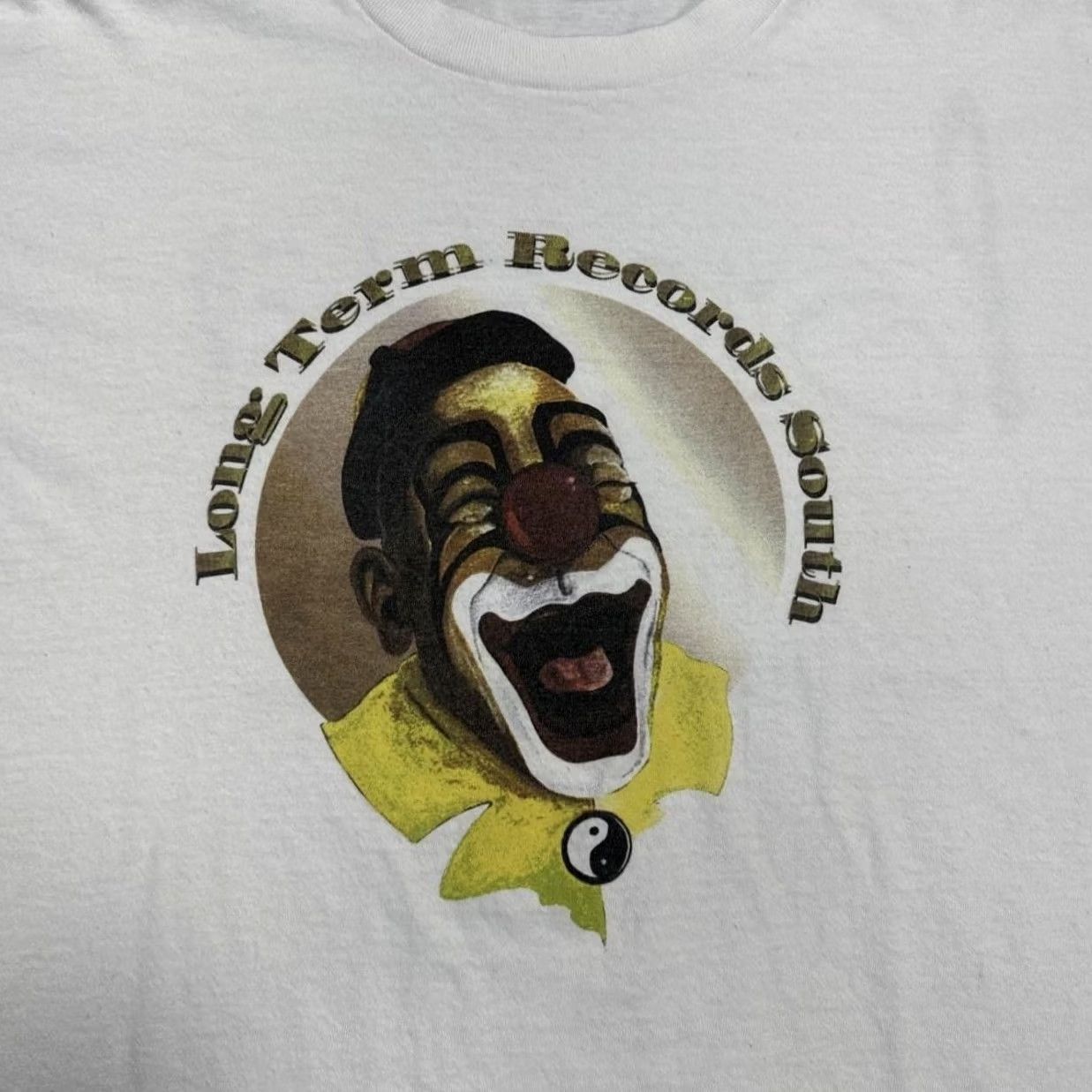 Delta PSYCSTER Long Term Records Shirt Mens XL White Graphic Clown Tee Back Hit Size US XL / EU 56 / 4 - 2 Thumbnail