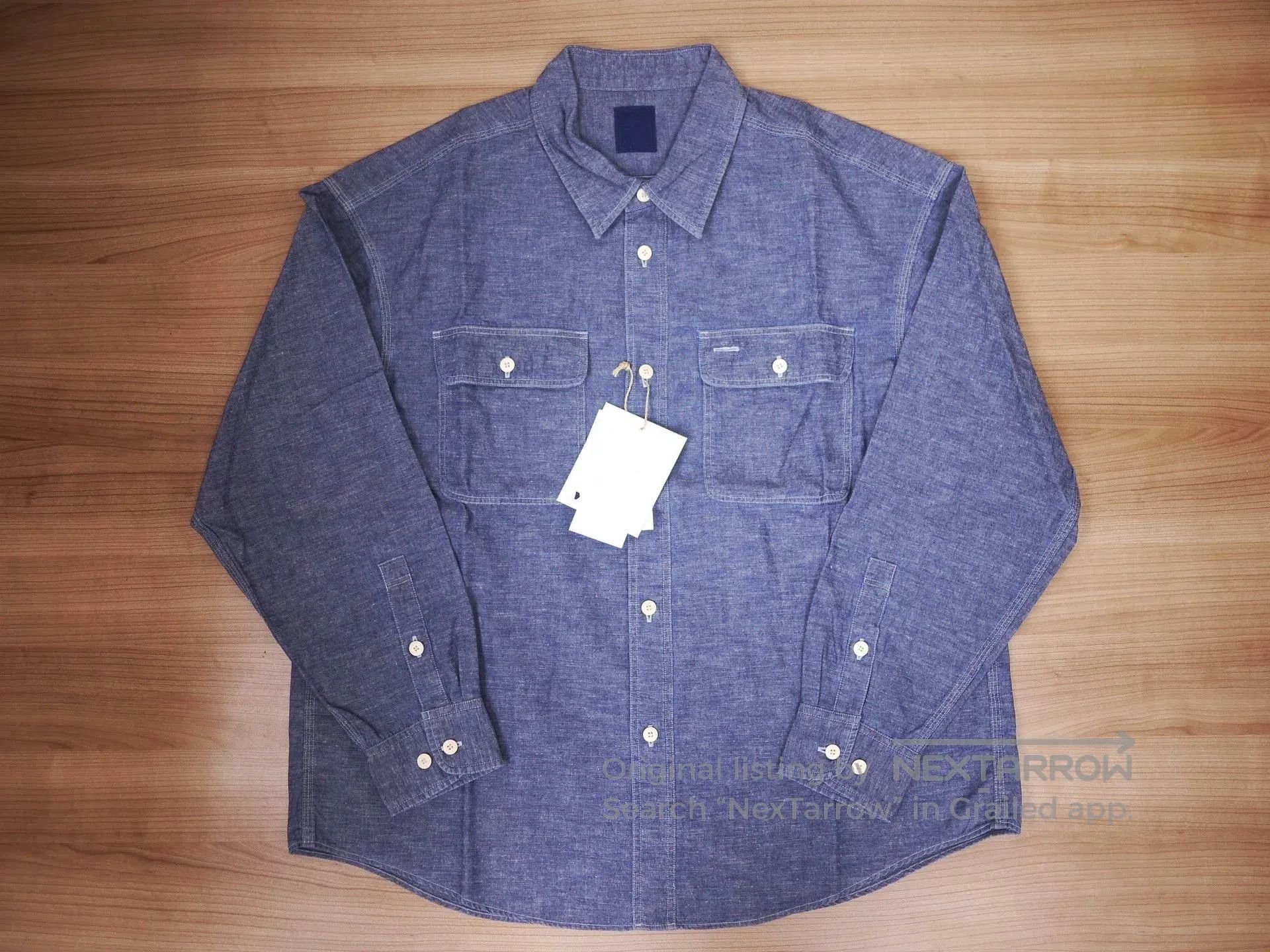 Visvim indigo visvim langer chambray shirt. Size US L / EU 52-54 / 3 - 1 Thumbnail