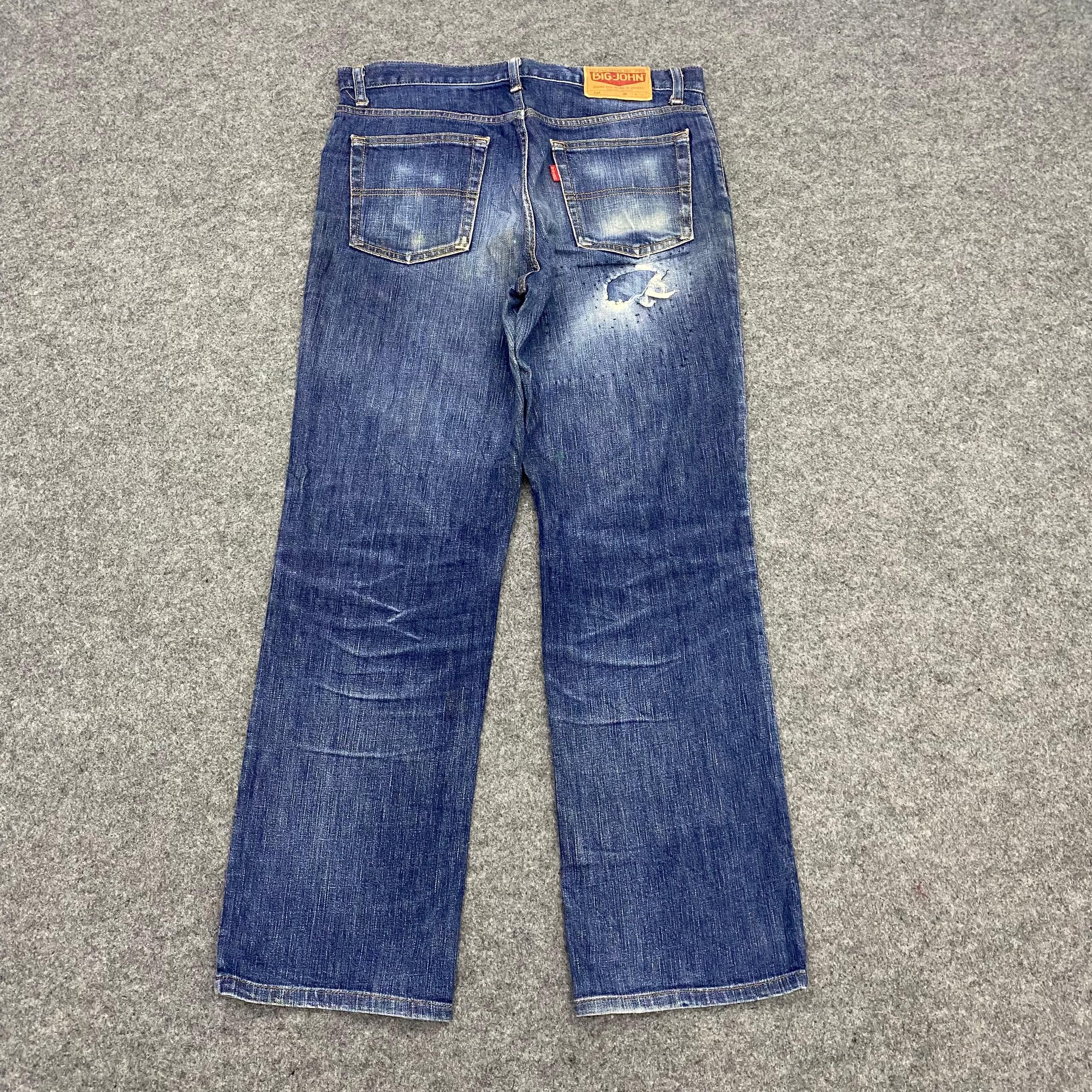 Big John 💥Best Offer💥Vintage Big John Distressed Denim Size US 33 - 3 Thumbnail