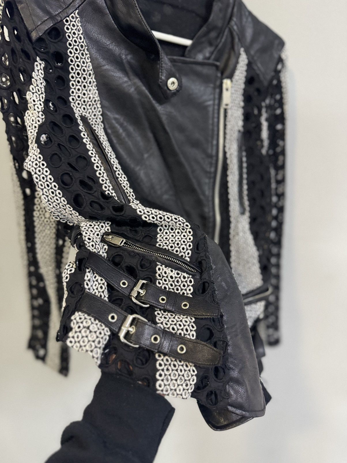 If Six Was Nine × Japanese Brand CRAZY Style Leather Jacket Opium Size XS / US 0-2 / IT 36-38 - 4 Thumbnail