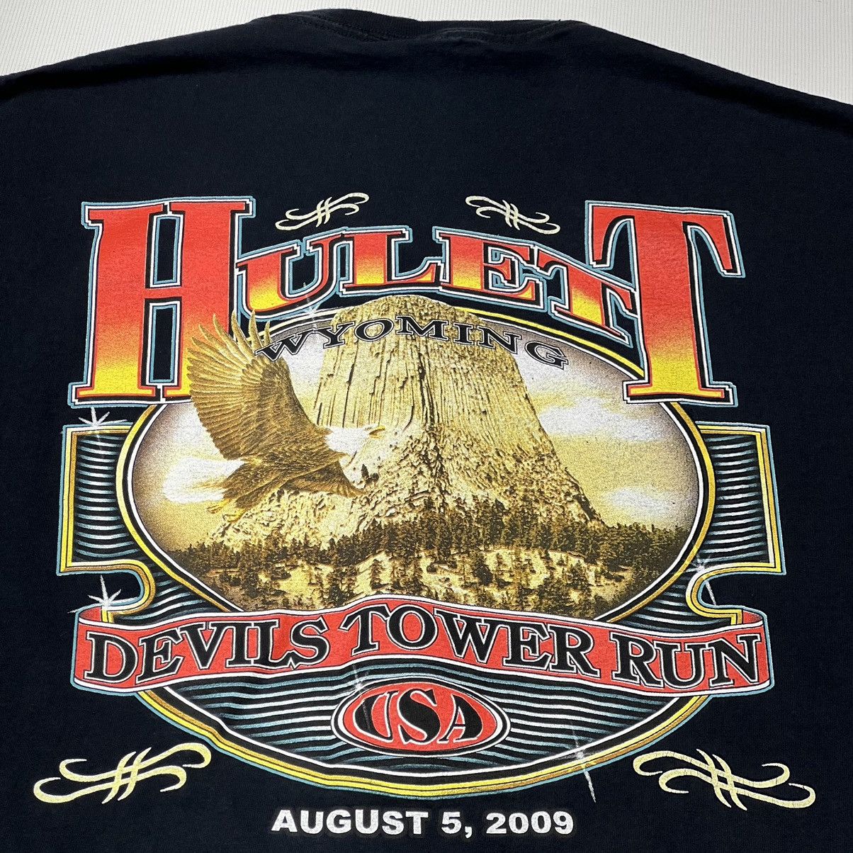 Vintage Motorcycle Tee Shirt Devils Tower Run Hulett Wyoming Biker Size US XL / EU 56 / 4 - 11 Thumbnail