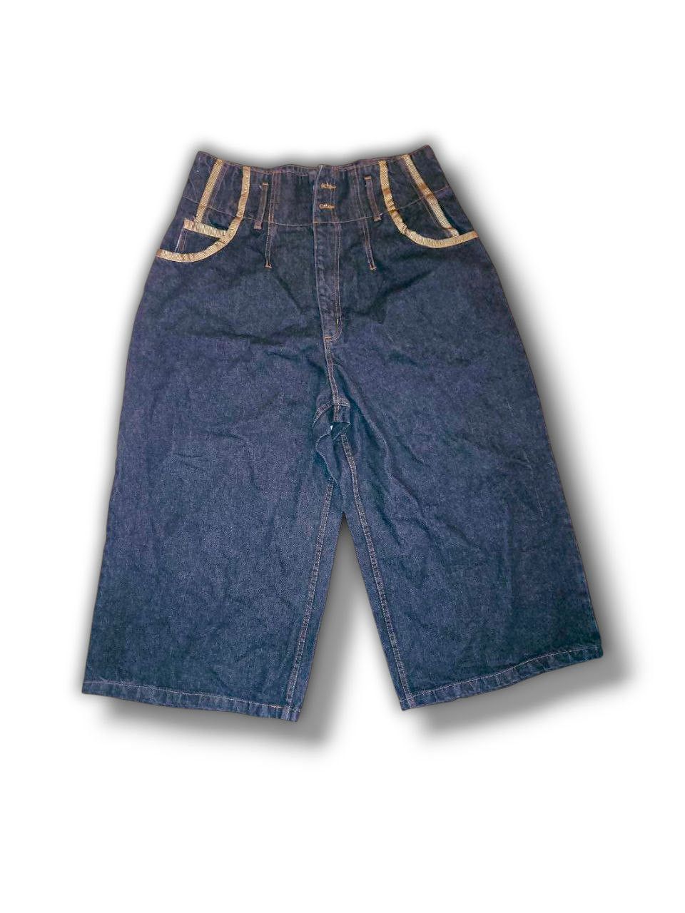 Other Vintage Baggy Denim Jorts Wide Leg Skate Shorts Indigo Blue Size US 28 / EU 44 - 4 Thumbnail