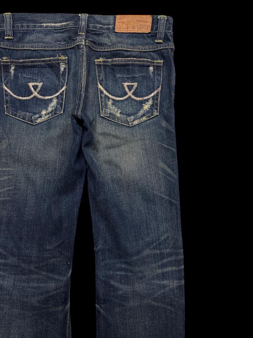Japanese Brand FLARED Blue Blue Japanese Rusty Mudwash Distressed Grunge Size US 28 / EU 44 - 15 Thumbnail