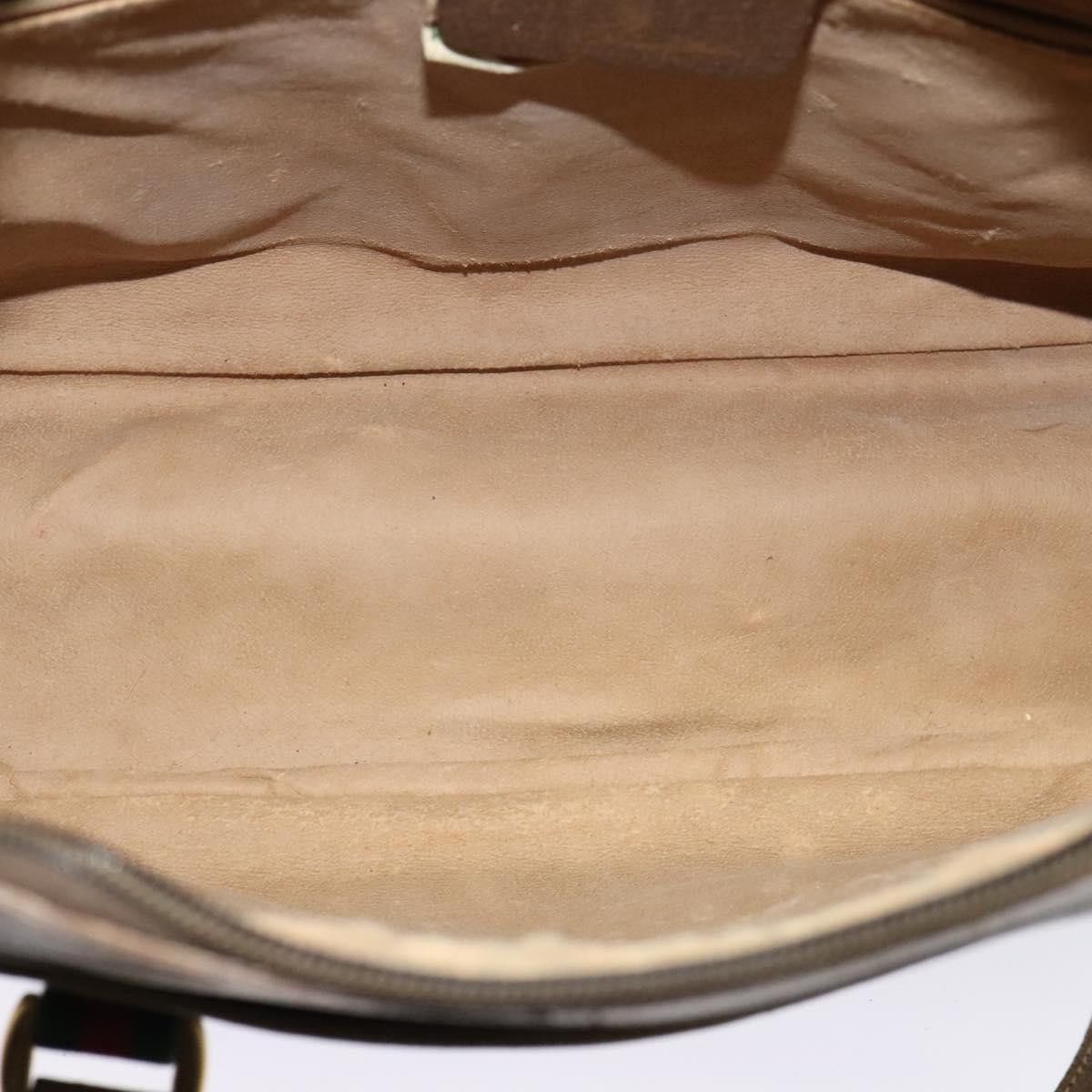 Gucci GUCCI GG Supreme Web Sherry Line Bag Pvc Beige Gold 40 02 Size ONE SIZE - 15 Thumbnail