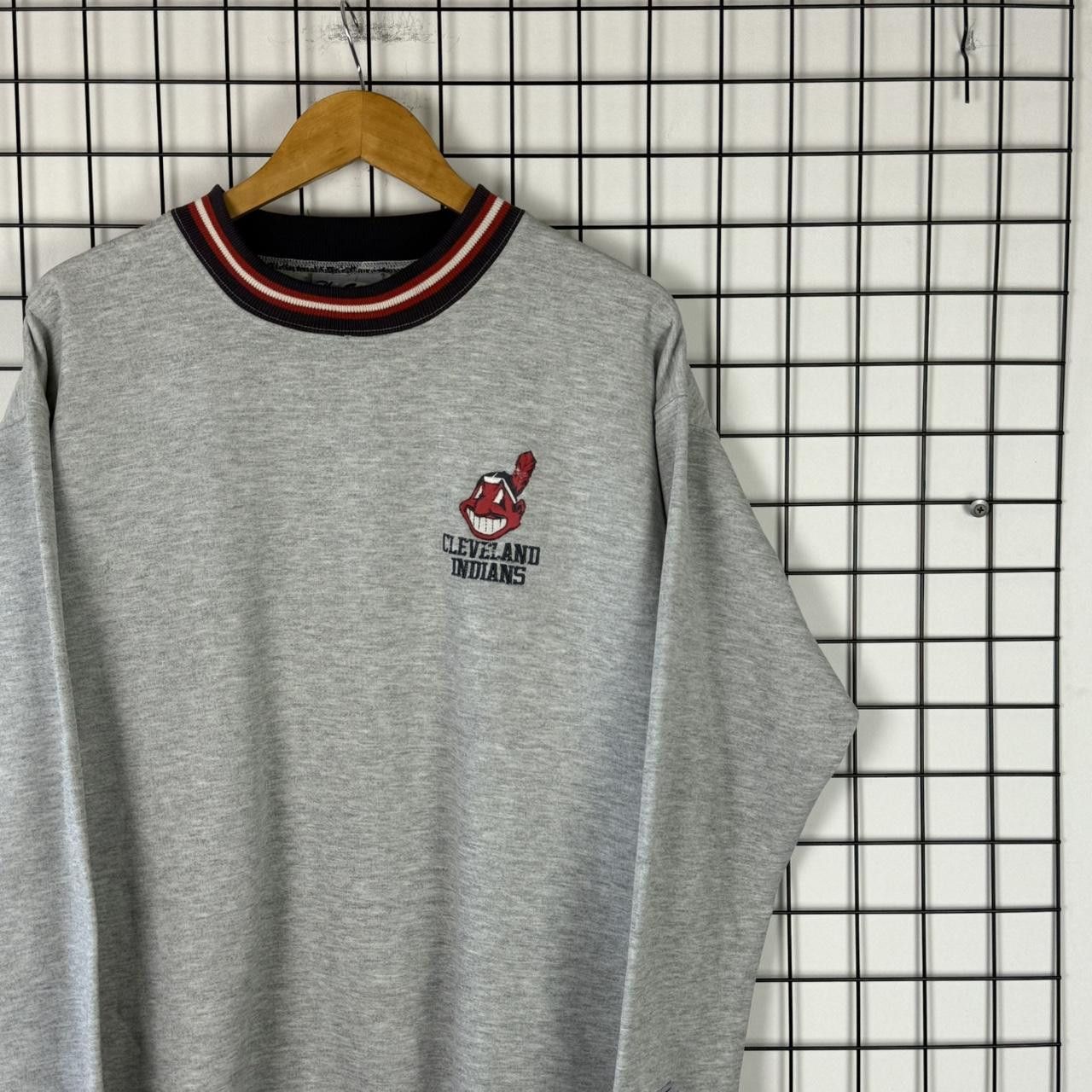 Vintage Clevaland Indians Sweatshirt Vintage Grey Embroidered Size US L / EU 52-54 / 3 - 2 Thumbnail