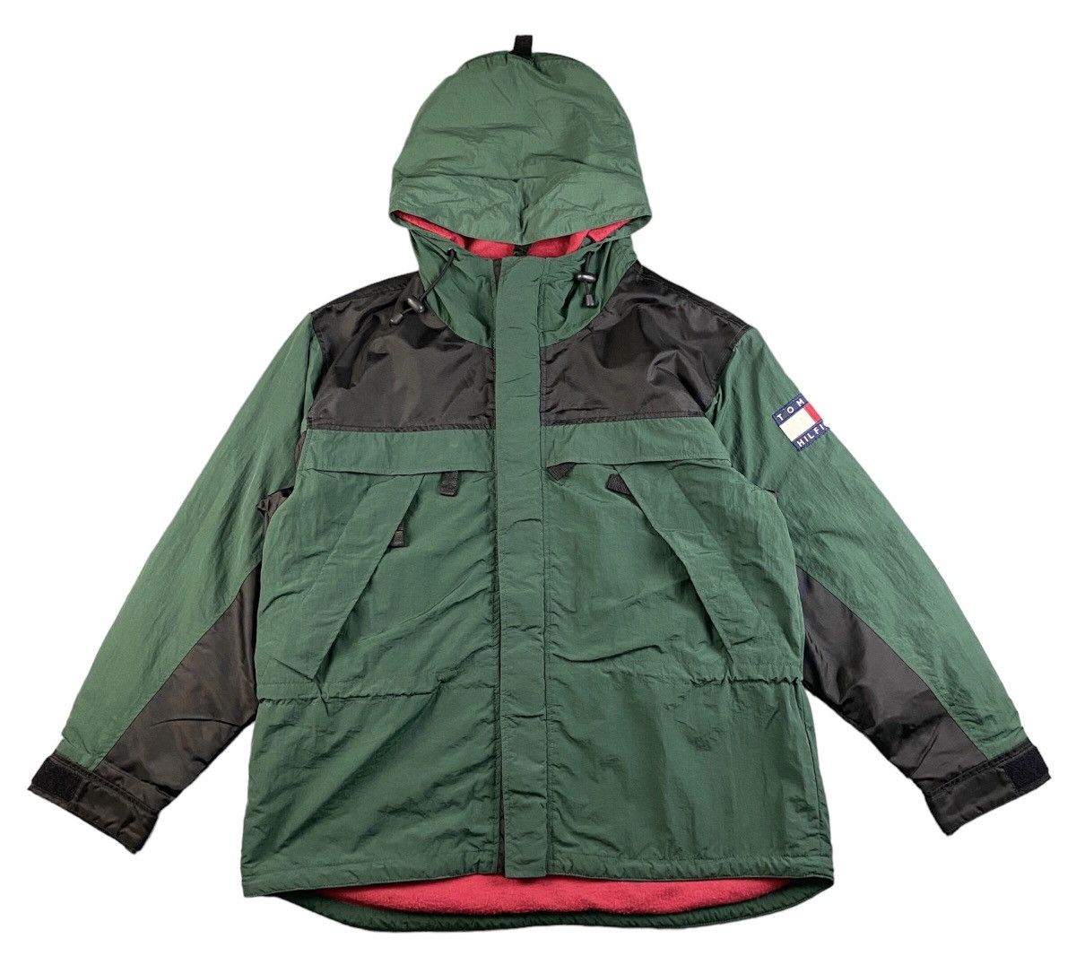 image of Tommy Hilfiger Parka Jacket in Green/Black, Men's (Size Medium)