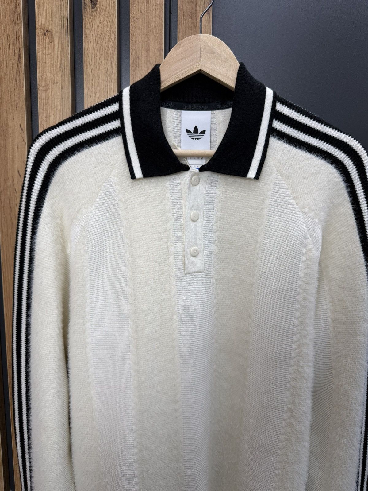 Adidas Adidas Premium Knitted Blokecore Jersey Cream White Size S Size US S / EU 44-46 / 1 - 3 Thumbnail