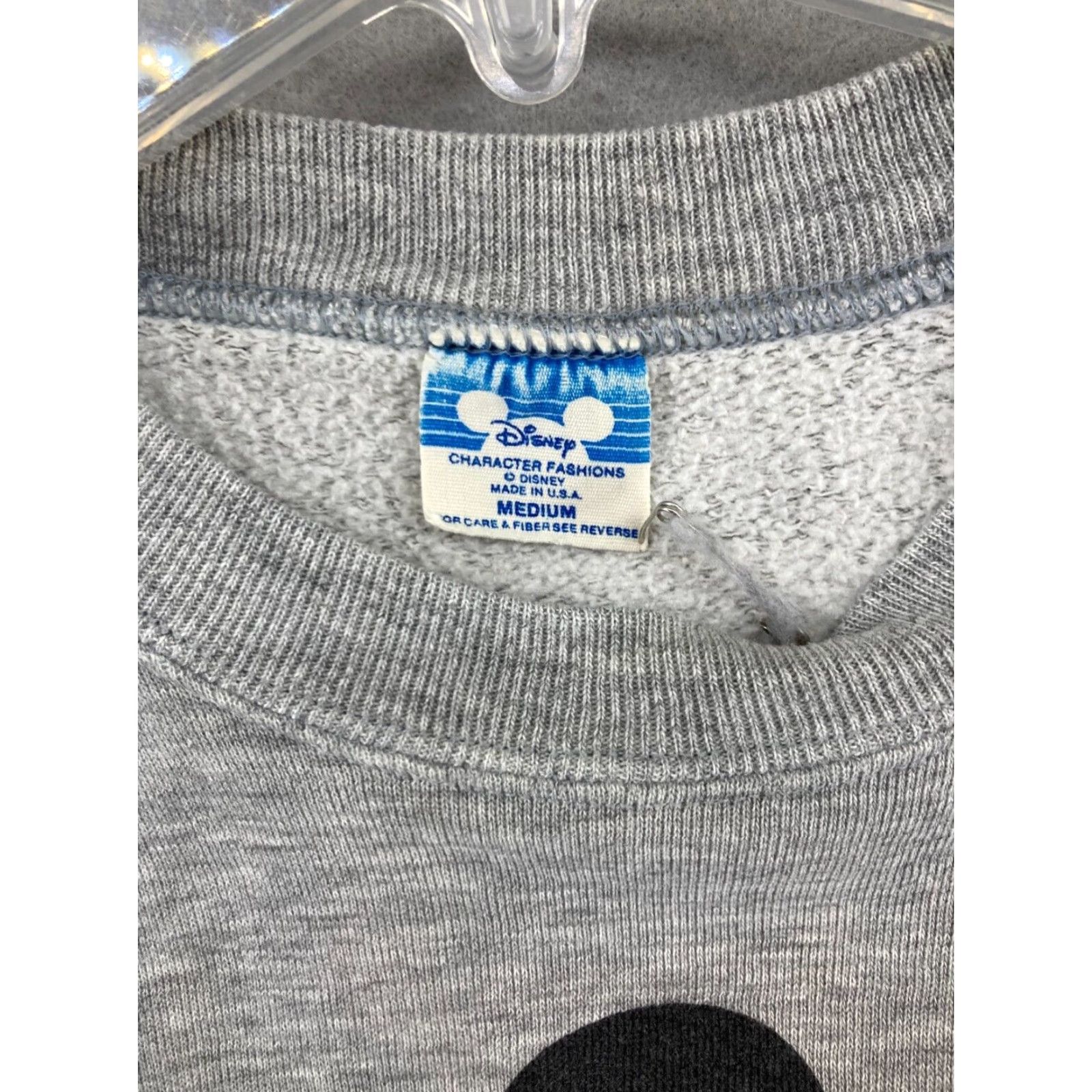 Disney Disney Mens Sweatshirt Medium Gray Mickey Mouse USA MADE Vintage Size US M / EU 48-50 / 2 - 6 Thumbnail
