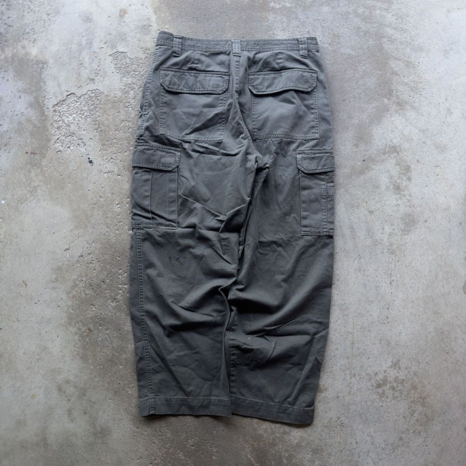 Vintage Vintage Baggy Green Cargo Pants ERD Grunge Skater Size US 35 - 2 Thumbnail