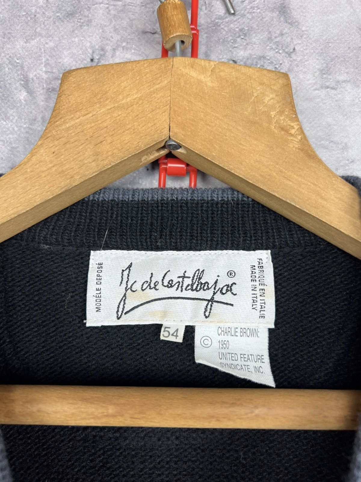 Jean Charles De Castelbajac JC DE CASTELBAJAC 90'S VINTAGE CHARLIE PEANUTS WOOL Sz 54 Size US L / EU 52-54 / 3 - 7 Thumbnail