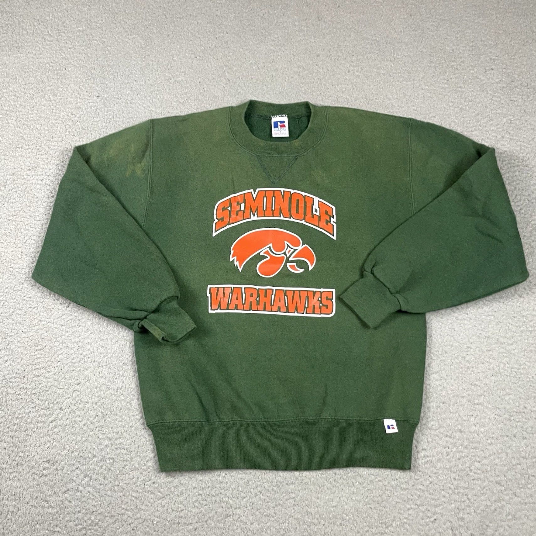 Russell Athletic VINTAGE Russell Athletic Sweatshirt Shirt Adult S Green Seminole Wrestling Rare S Mens Size US S / EU 44-46 / 1 - 2 Thumbnail