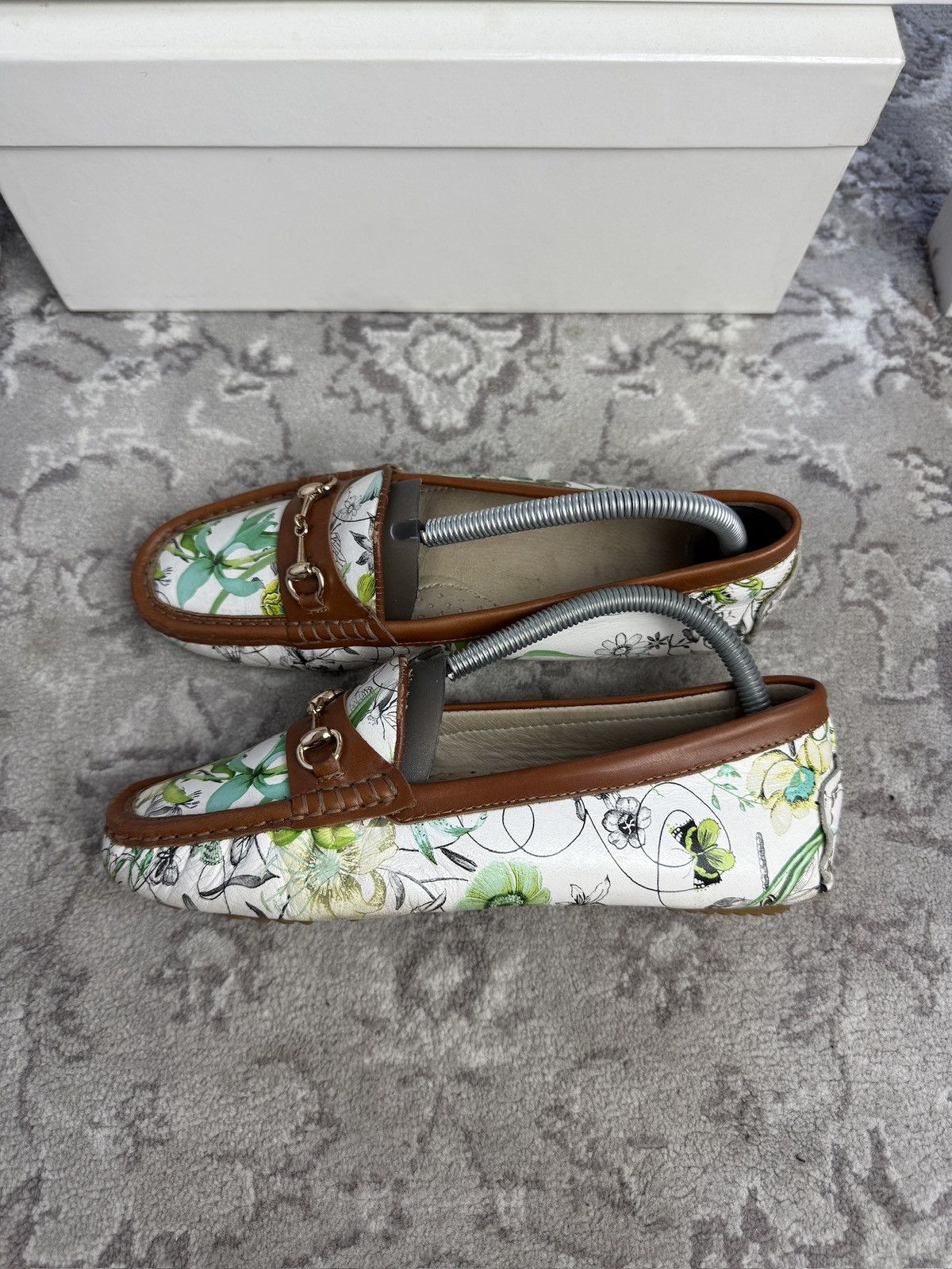 Gucci Gucci floral printed loafers moccasins shoes US9 old money Size US 9 / IT 39 - 2 Thumbnail