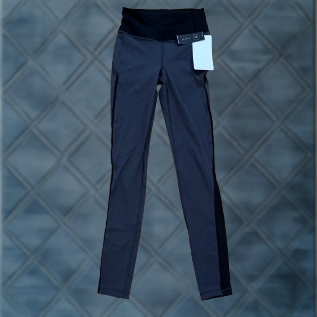 Lululemon Lululemon Leggings Gray Black Size 2 Smooth Stride Full Length Tight Athleisure Sports Women Size 26" / US 2 / IT 38 - 1 Thumbnail