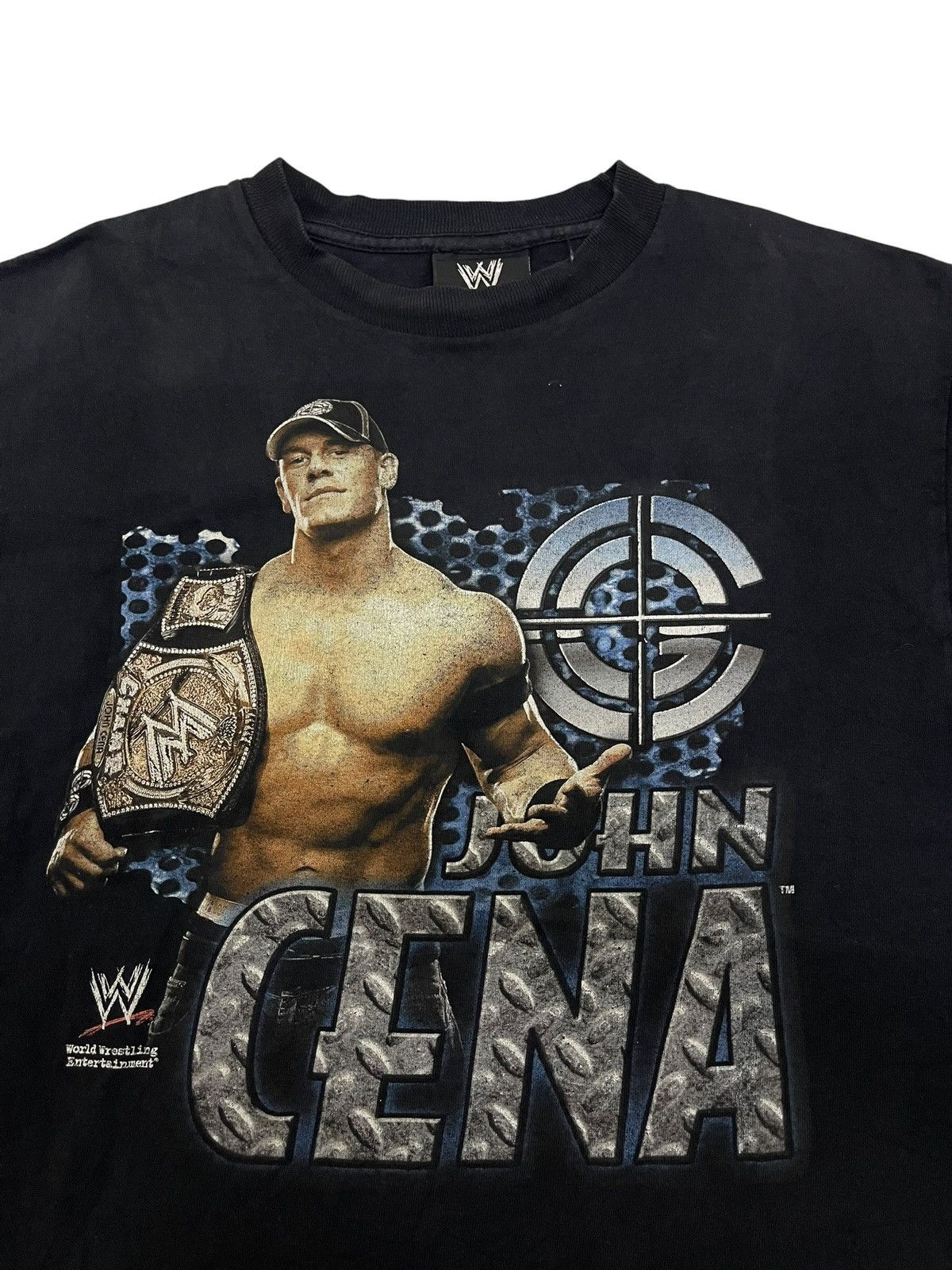 WWE Vintage Y2K Sun Faded WWE John Cena Chain-Gang Soldier Tee Size US M / EU 48-50 / 2 - 3 Thumbnail