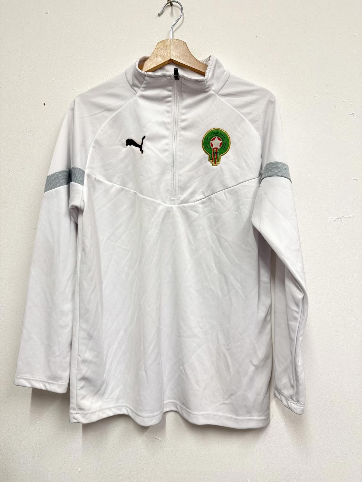 Puma Puma White Soccer Training Top with Moroccan Football Badge Size US XXL / EU 58 / 5 - 1 Thumbnail