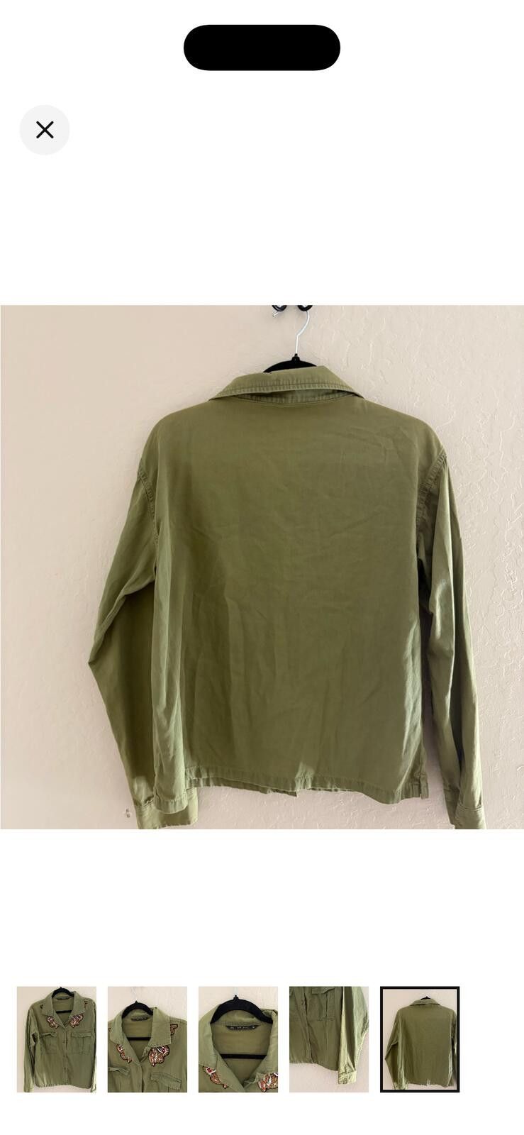Zara Zara butterfly military distressed Utility Jacket Size S / US 4 / IT 40 - 5 Thumbnail