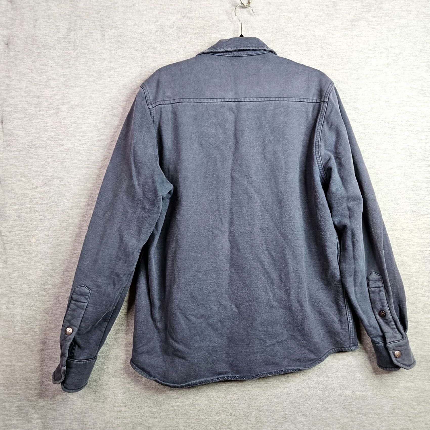 Vintage American Giant Shirt Jacket Men L Blue Cotton USA Made Buttoned Workwear Jacket Size US L / EU 52-54 / 3 - 2 Thumbnail