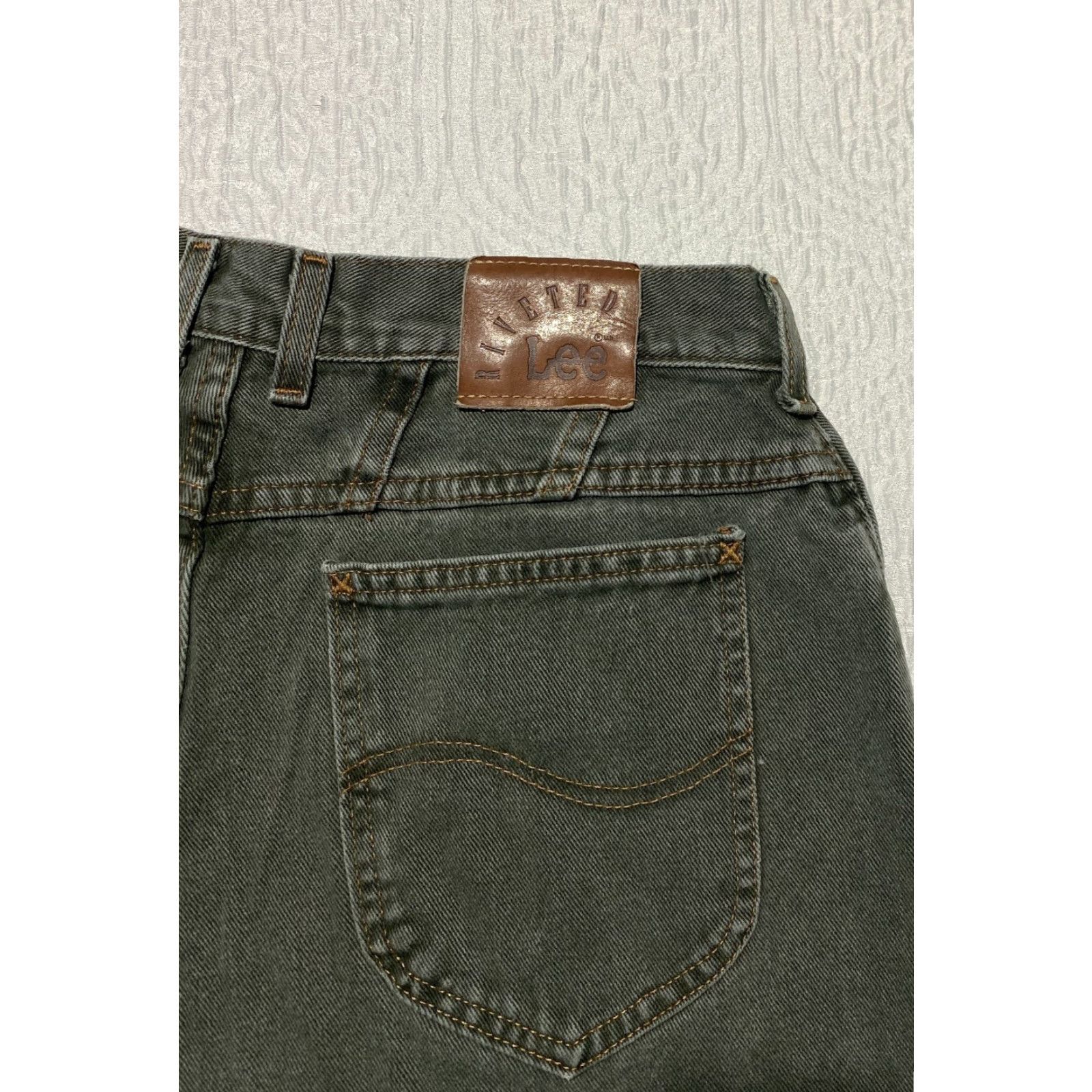 Lee VINTAGE Lee Jeans Womens Size 16 Petite Green 28in Inseam Tapered 5-Pocket Denim USA Size 30" / US 8 / IT 44 - 2 Thumbnail