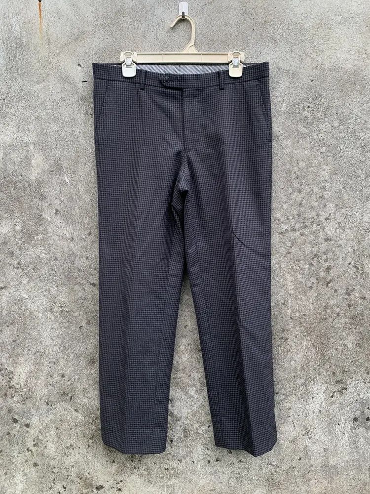 Yoshiyuki Konishi Ficce collezione yoshiyuki konishi checker wool trouser Size US 33 - 1 Thumbnail