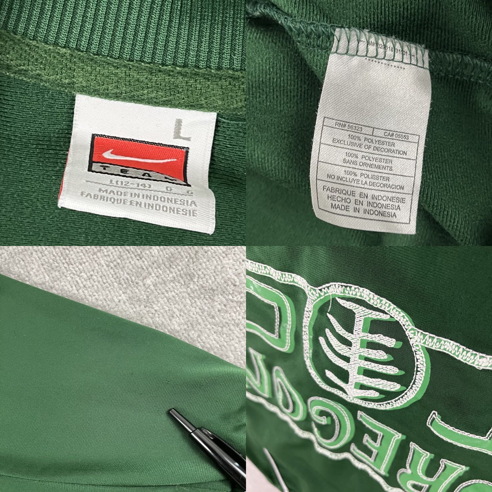 Nike Nike Jacket Womens Large Green Oregon Ducks TOC Full Zip Track Running Size L / US 10 / IT 46 - 8 Thumbnail