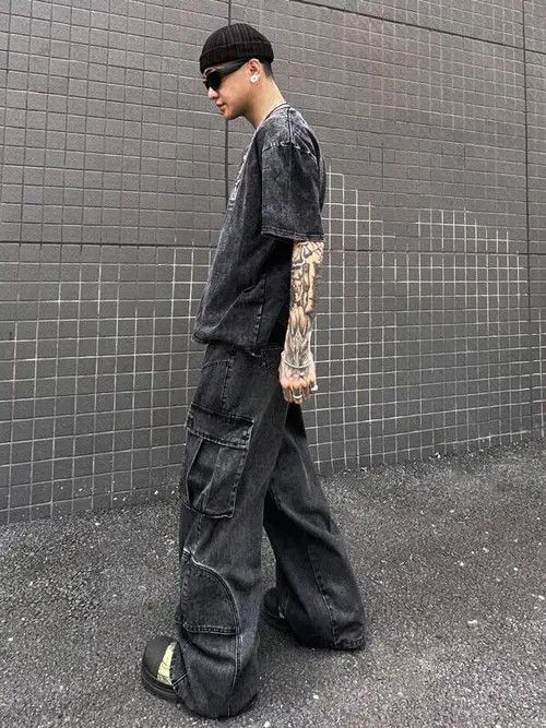 Designer × Japanese Brand × Vintage washed faded cleanfit yuppie bootcut grunge cargo pants Size US 32 / EU 48 - 3 Thumbnail