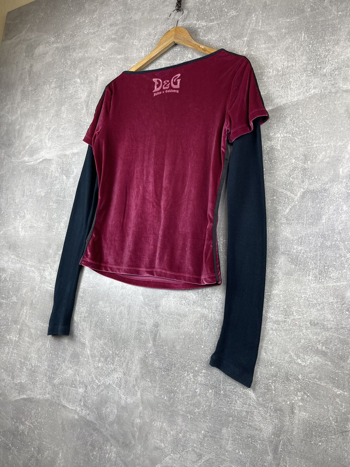Dolce & Gabbana × Vintage Vintage Dolce&Gabbana Y2K Freestyler 83 Velour Layered Top Size XL / US 12-14 / IT 48-50 - 6 Thumbnail