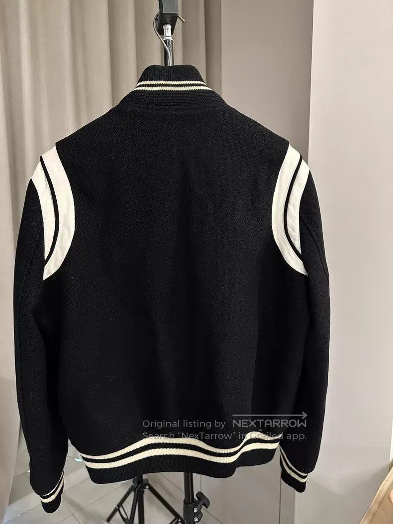 Saint Laurent Paris Saint Laurent Paris Black and white wool leather baseball Size US M / EU 48-50 / 2 - 2 Thumbnail