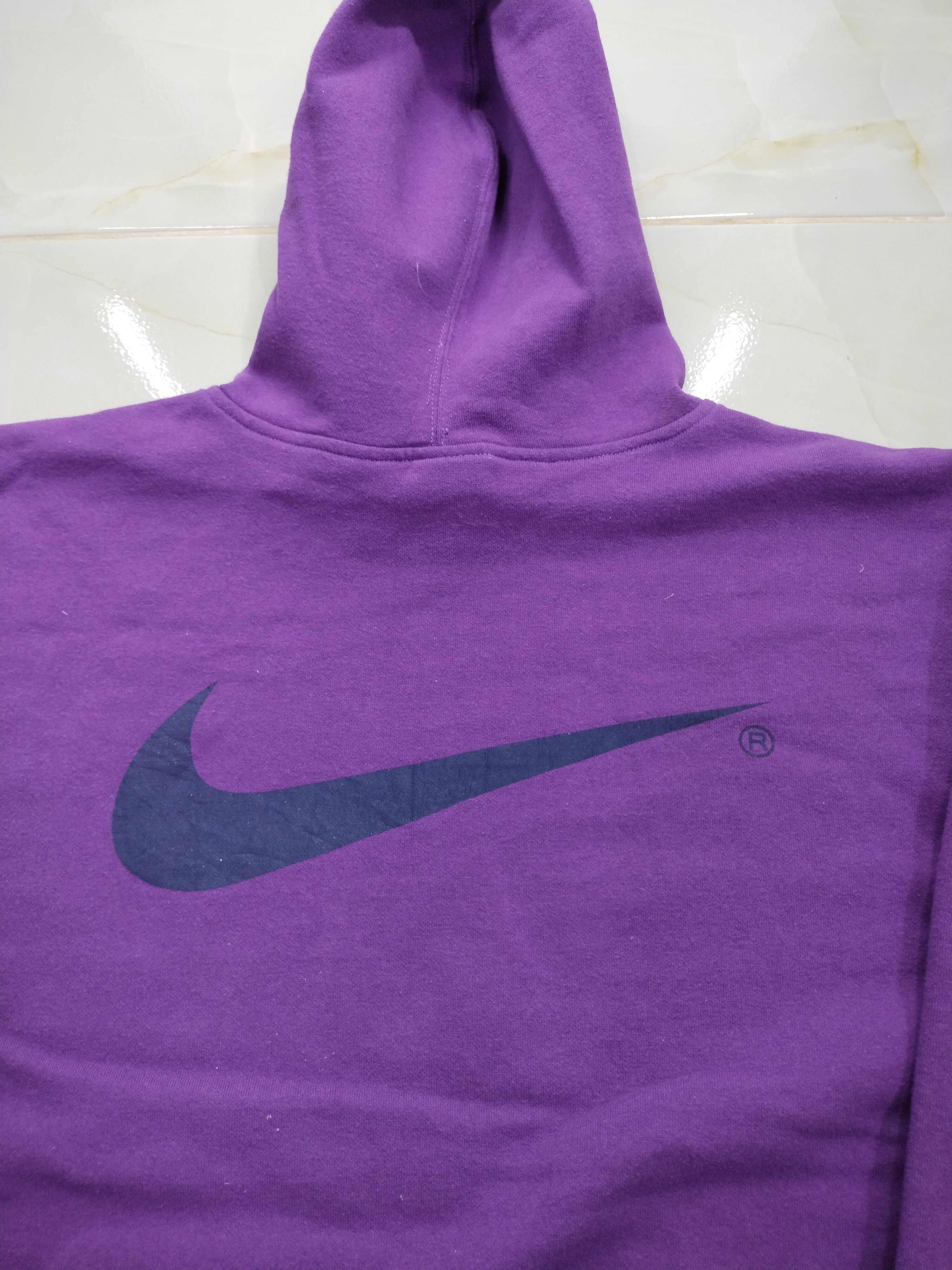 Nike × Vintage Vintage 90's Nike Big Swoosh Logo Hoodie Size US M / EU 48-50 / 2 - 8 Thumbnail