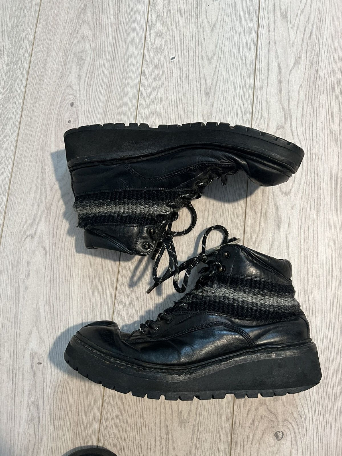 Number (N)ine Number (N)ine AW08 Love God Murder Wedge Combat Boots ...
