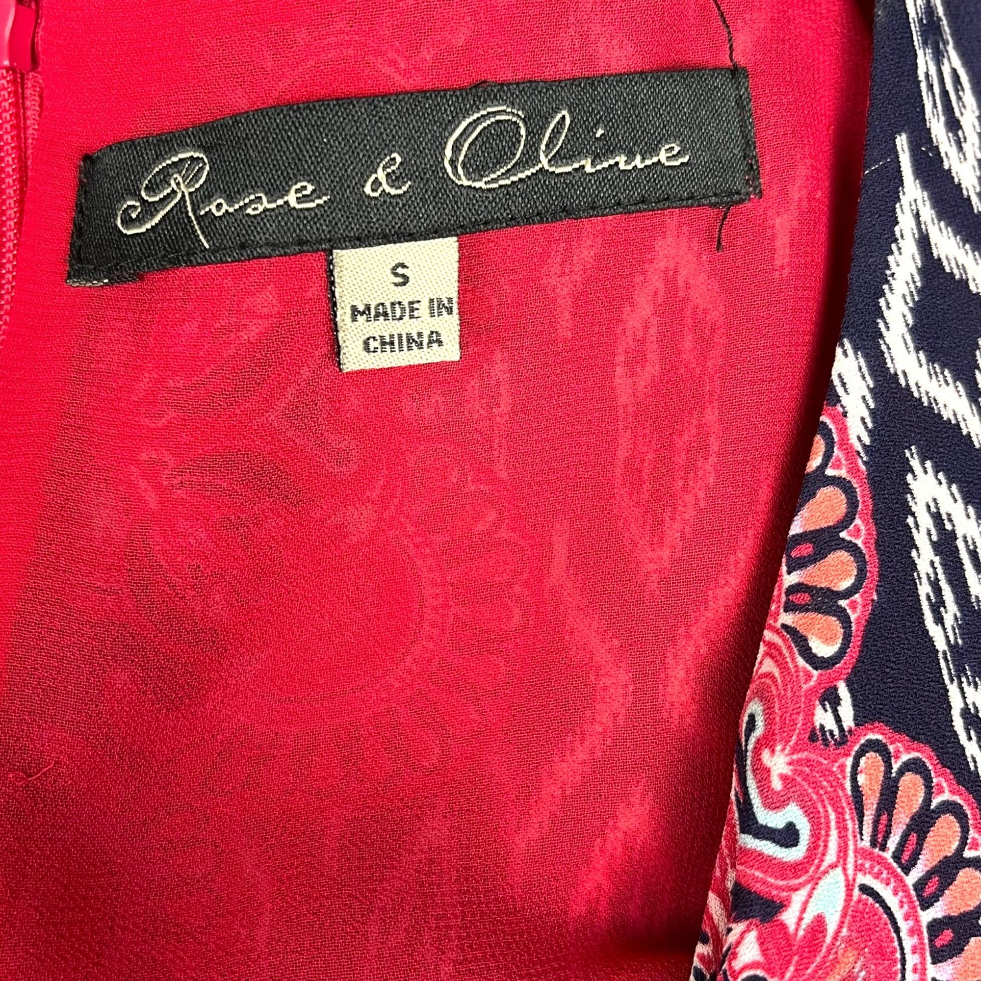 Other Rose & Olive Sleeveless Chiffon Top Layered Pink/Blue Print Size S / US 4 / IT 40 - 2 Thumbnail