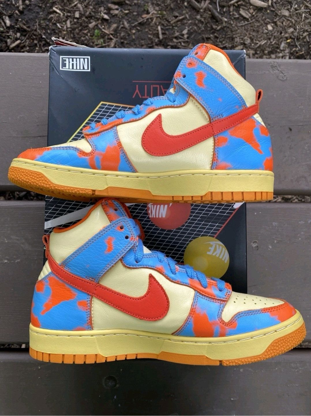 Nike Nike Dunk High 1985 Orange Acid Wash DD99404800 Size 9 Men Size US 9 / EU 42 - 4 Thumbnail