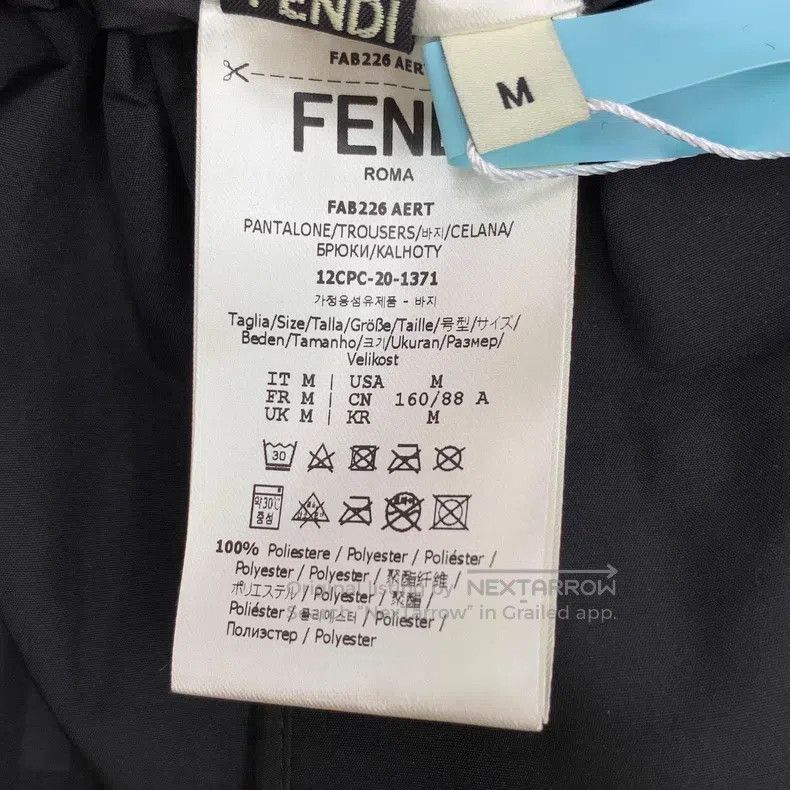 Fendi Fendi size M Black logo letter printed drawstring casual sp Size 24" / US 00 / IT 34 - 7 Thumbnail
