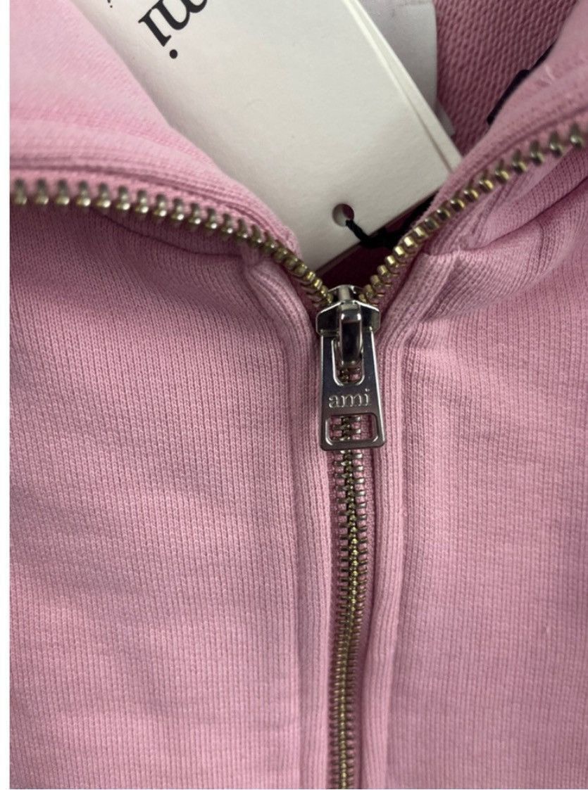 AMI Ami Paris Pink De Coeur Zip Sweatshirt XXS NWT Size XXS / US 00 / IT 34 - 7 Thumbnail