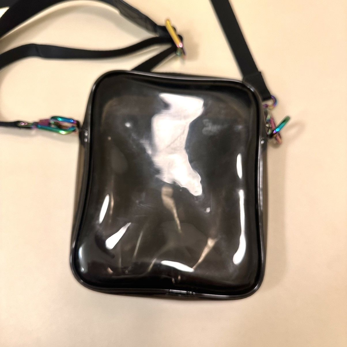 M+Rc Noir M+RC Transparent Black Vinyl Cross Body Bag Rainbow Oil Size ONE SIZE - 4 Thumbnail
